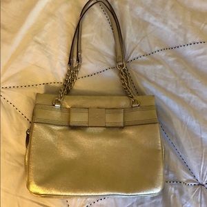 Kate Spade light gold bow handbag NEW